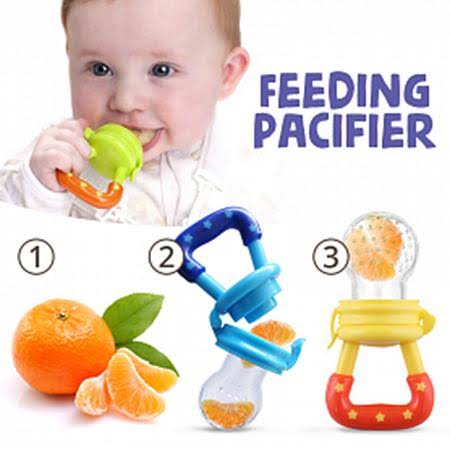 Baby Fruit Feeder Pacifier - Fresh Fruit Specifier for Infants - Safe BPA-Free Silicone Baby Food Feeder - Easy to Clean - Soft Teething Toy for Babies - Best for Healthy Feeding