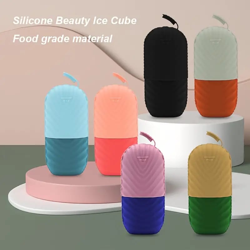 Silicone Ice Roller for Face, Ice Cube Roller Massager for Face, Eyes and Neck Naturally Conditioning and Skin Care, Reusable Massage Silicone Ice Mold