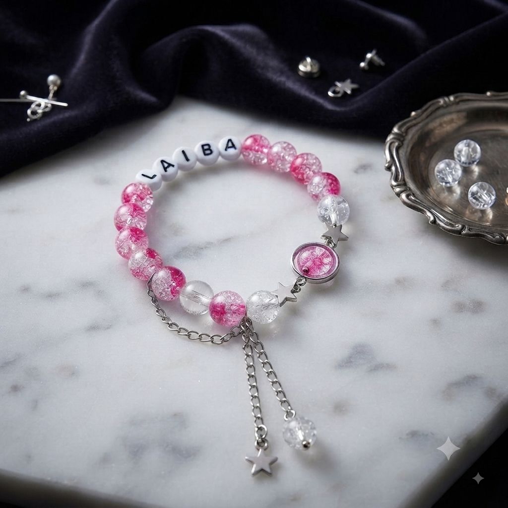Luxury Handcrafted princess star charms Bracelet,Elegant Minimalist Jewelry for Women & Girls,Aesthetic korean Jewelry,Party Wear Bracelet,Charm Bracelet,Handcrafted adjustable Bracelet for Girls,Galaxy Bracelet,Trending Accessories,Gift for minimalists,