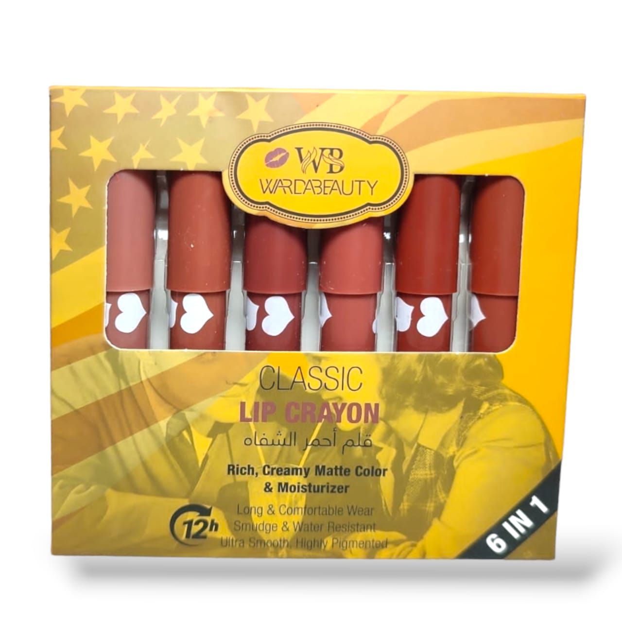 Warbeauty Classic Lip Crayon 6 in 1 pack