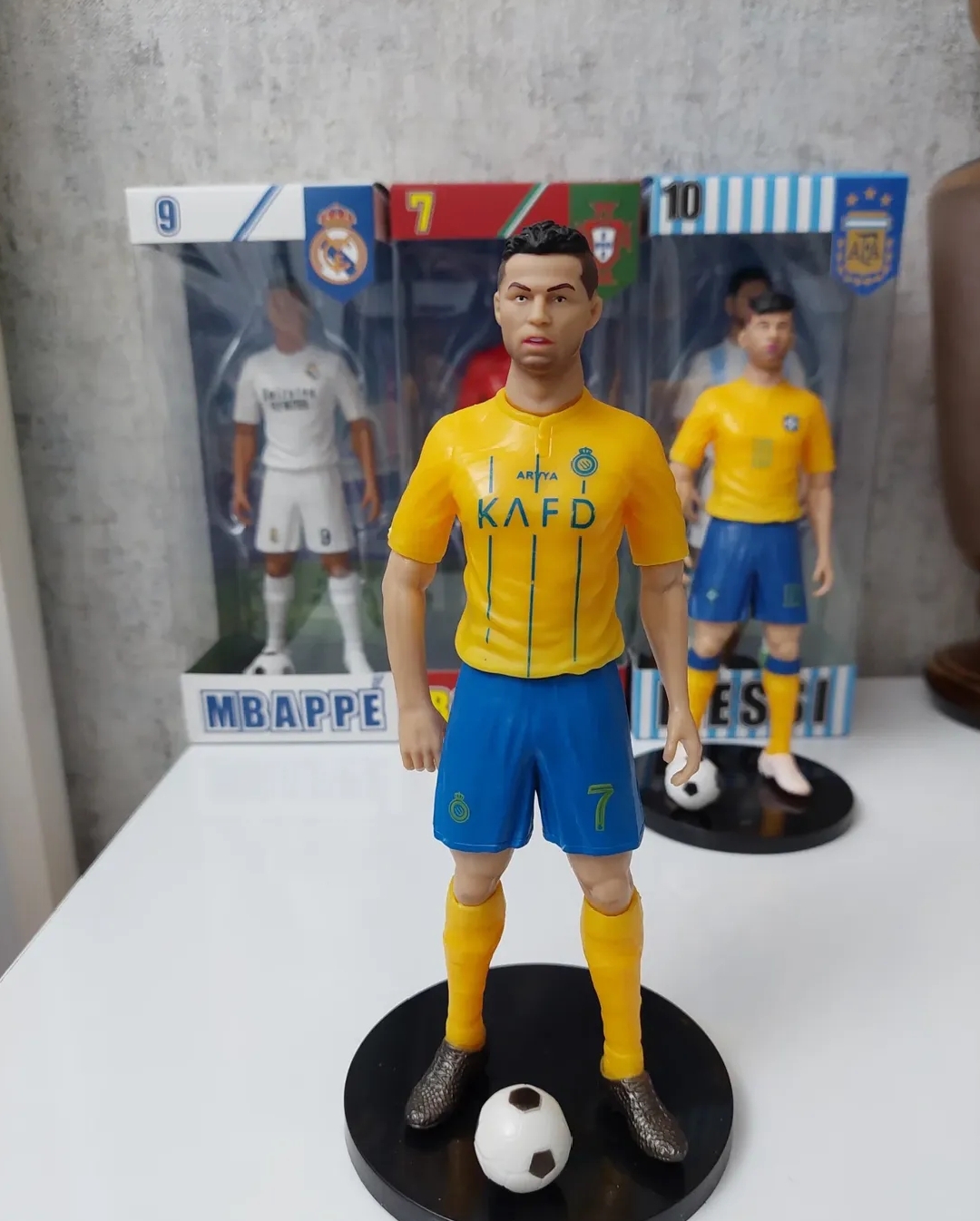 Fifa Action figure Toy Footballer Action figure Ronaldo Messi model small size