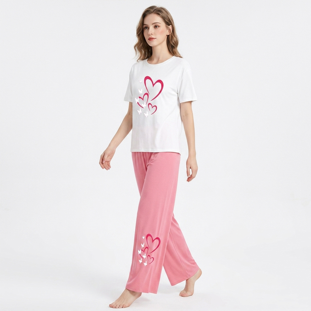 Summer Night Suit Shirt and Trousers for Women and Girls - Comfortable Everyday Wear