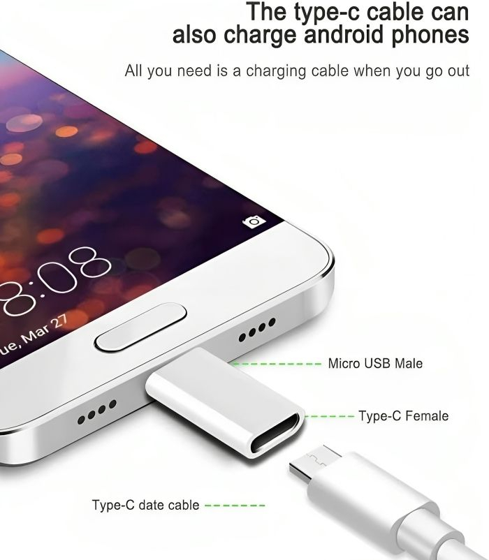 Type-C To Micro-USB Data Adapter Converter High Quality Aluminum Frame , Female Micro USB to USB 3.1 Type C Male Adapter Converter Connector For Phone Charging And Data Transfer