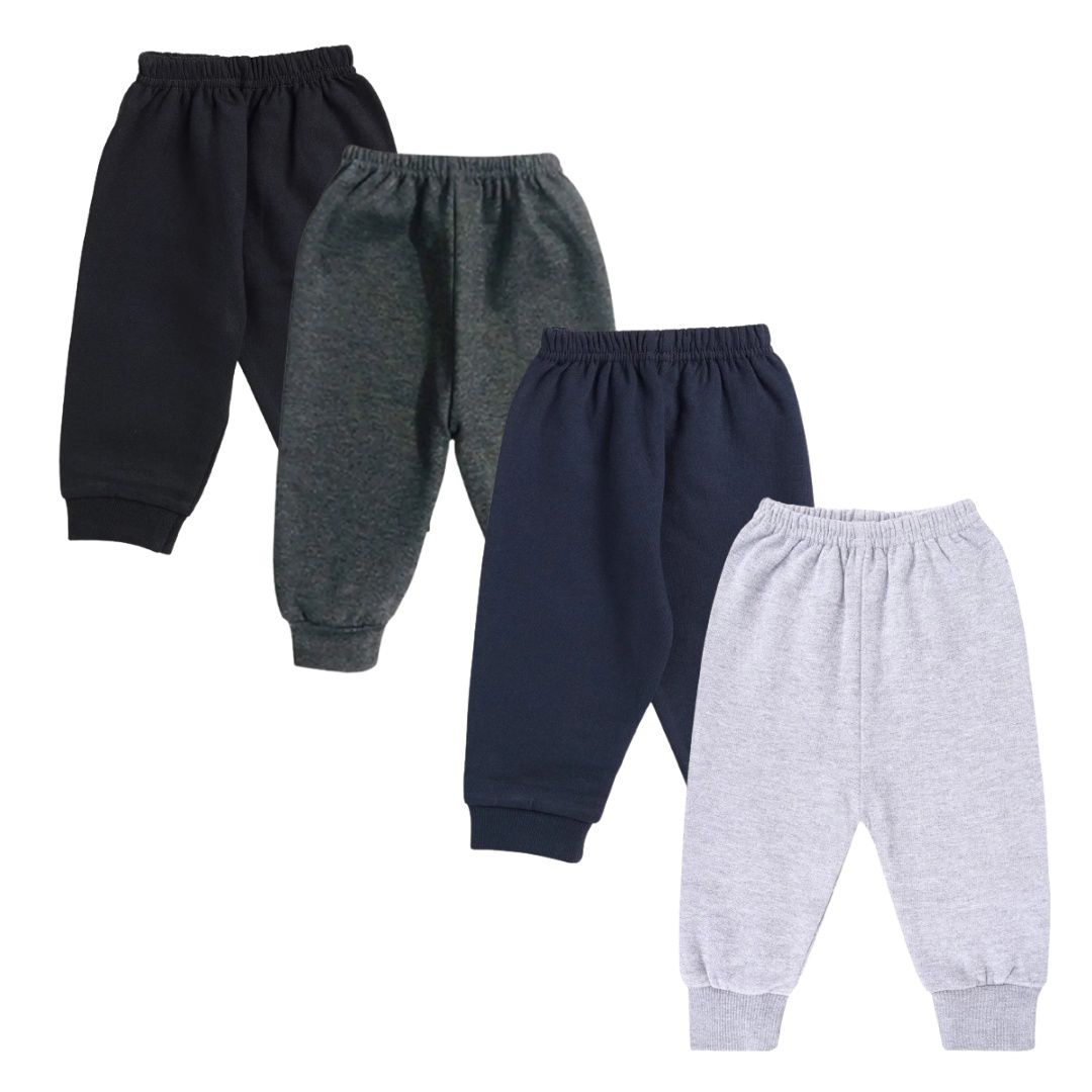 Kids Winter Leggings [ Pack Of 4] Random Colors Baby Fleece Warm Pajama Pants with Rib