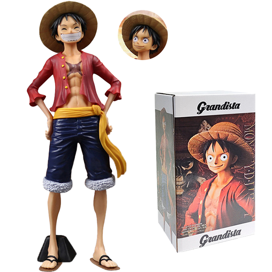 26CM One Piece Anime Figure Confident Smiley Luffy Changing Action Figurine Doll PVC Model Toys Collection DeskTop Toy 