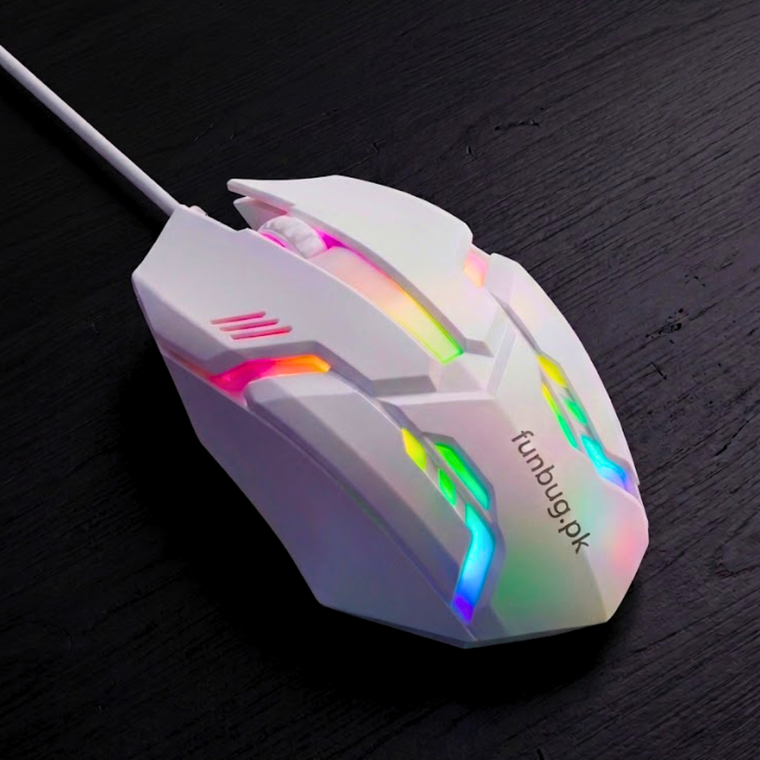 Ergonomic Wired Gaming Mouse with 7 RGB Breathing Lights, Long USB Cable for PC, Laptop, Mobile - High-Performance Mouse with Dpi Switching & Free MousePad