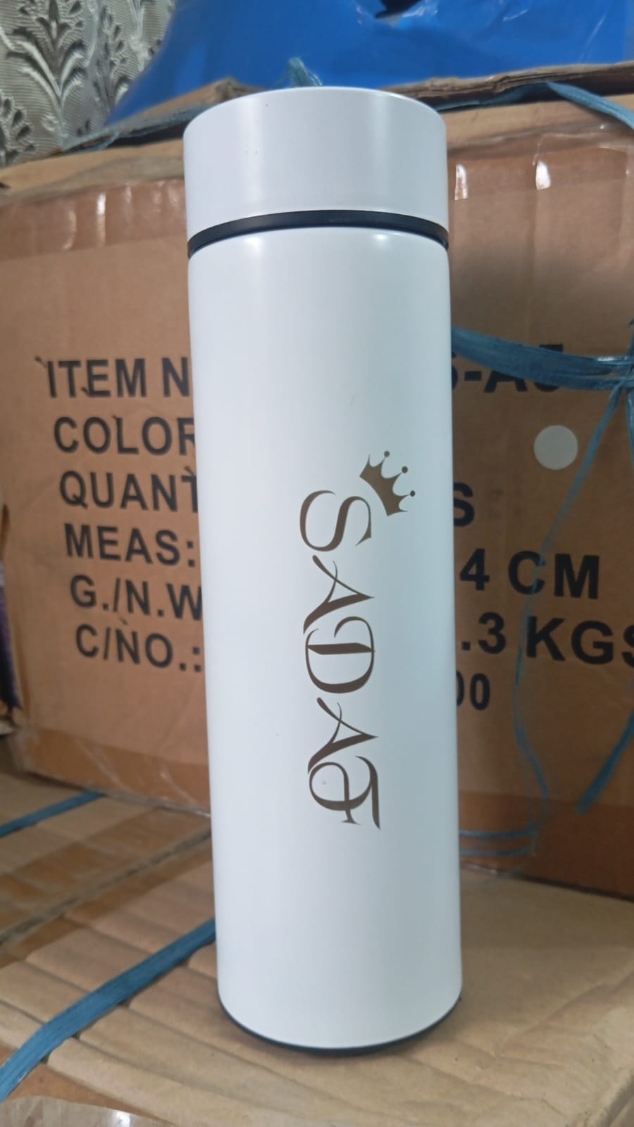 Customize Name Smart Temperature Display Water Bottle 500ml  Stainless Steel Insulated Hot & Cold with LED Touch