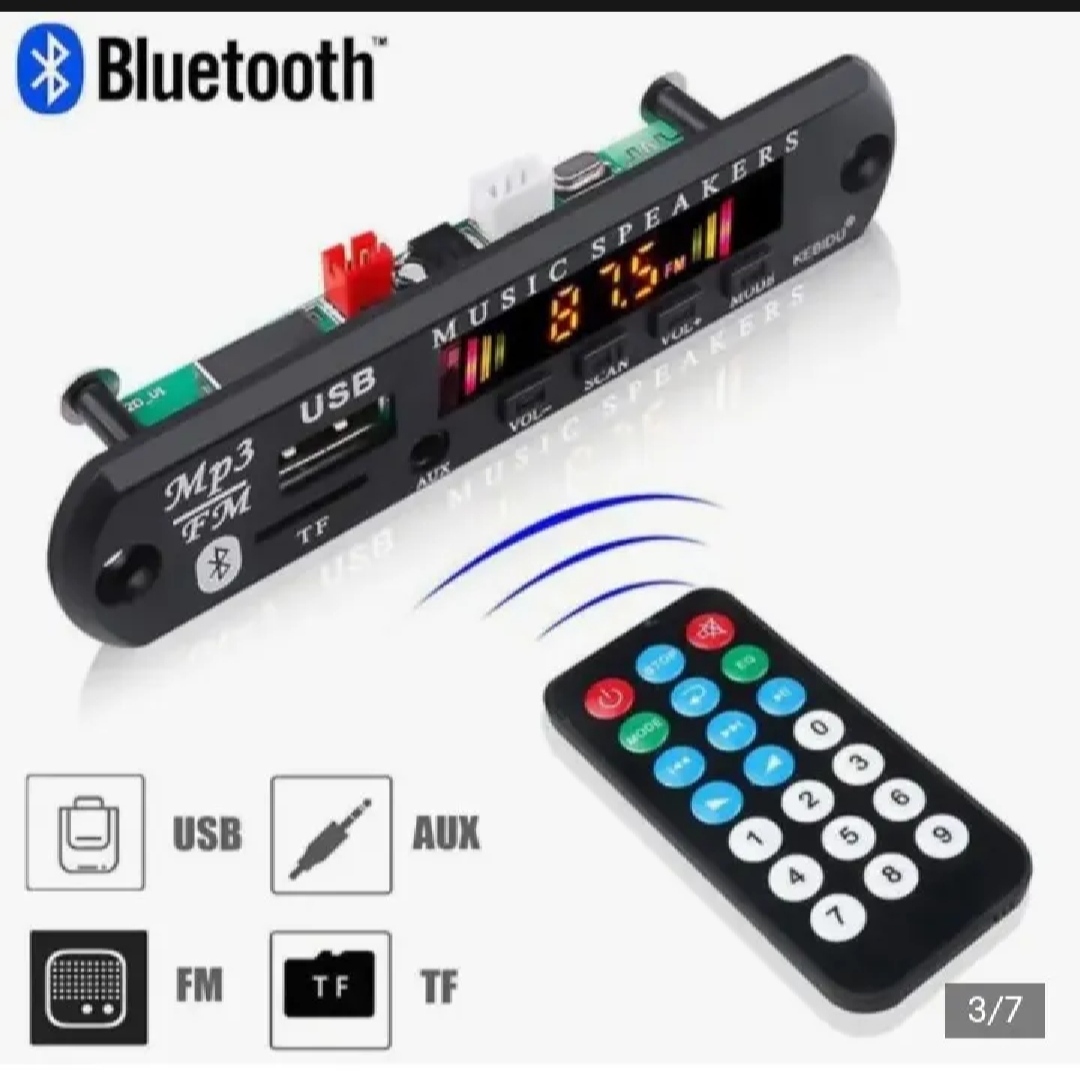 Bluetooth Player mp3 Kit Aux with remote car bt