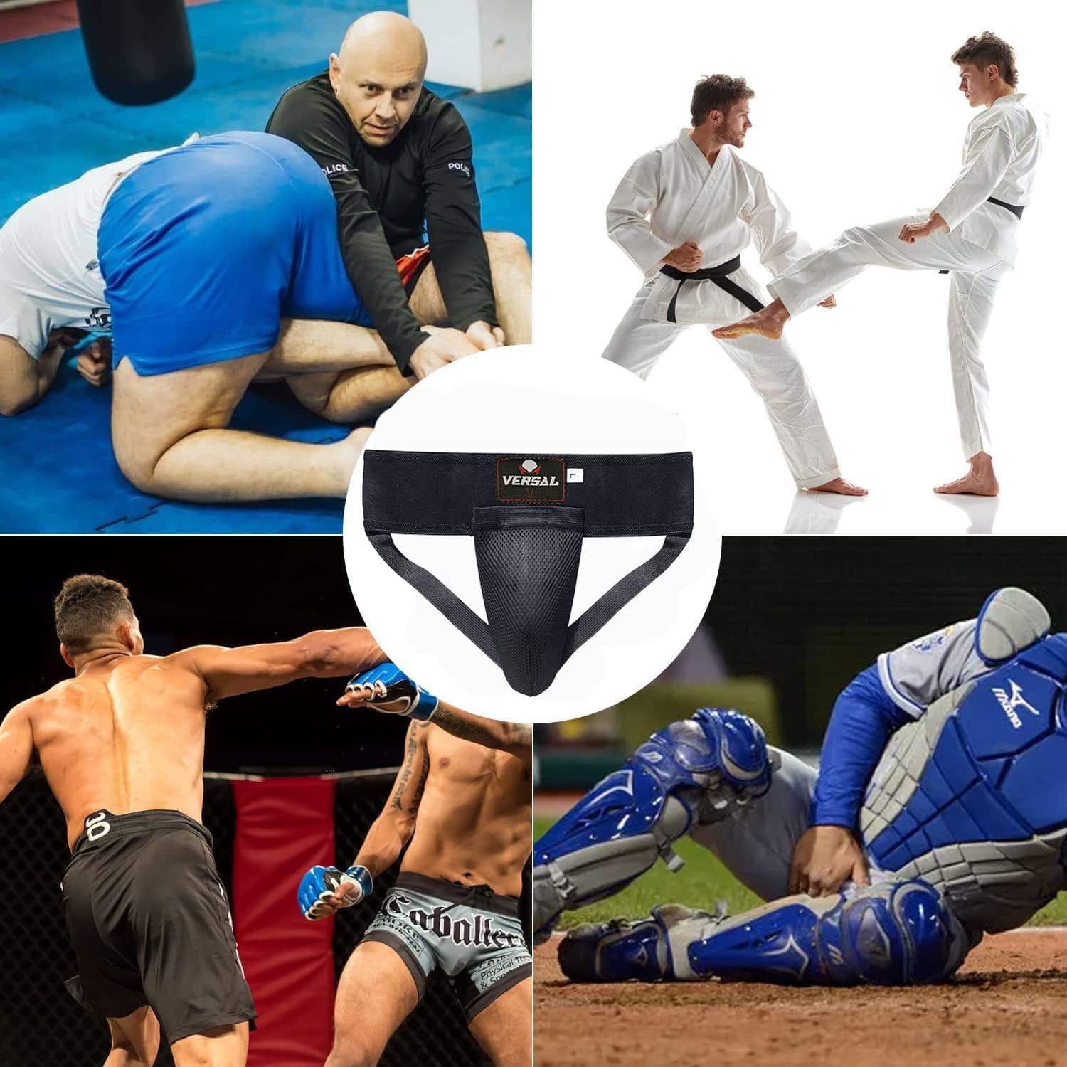 Boxing Groin Guard MMA Martial Arts Muay Thai Groin Cup Abdominal Protector Jockstrap Abdo Groin Support for Kickboxing Karate Bjj Cricket Hockey Adult/Youth Groin Box