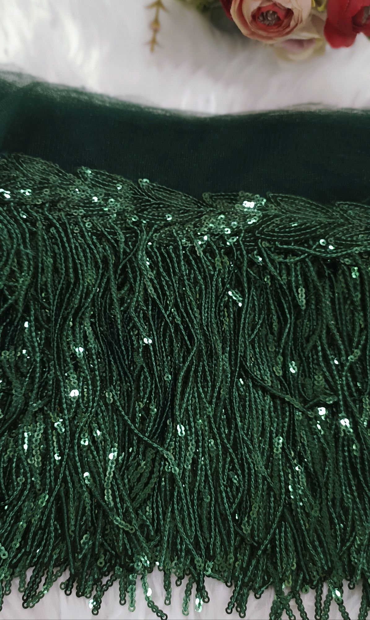 new fancy trending long  net Sitara lace par yard