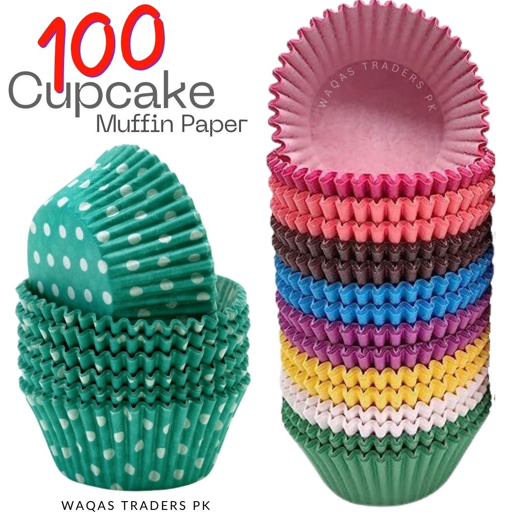 100PCs Cupcake Paper Cups Liner Baking Muffin Multicolor