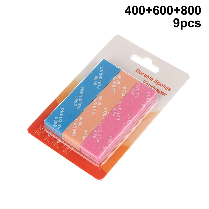 9Pcs For Assembling Model Build Tools Hobby DIY MS-E400~1200 Semi-rigid Sanding Sticks Plastic Model Building Toys Polishing Rod