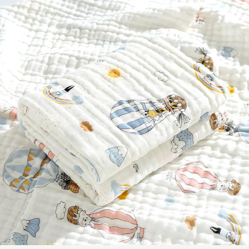 Environmental Breathable Newborn Baby Cotton Gauze Printed Muslin Swaddle Blanket Baby Bath Towel
