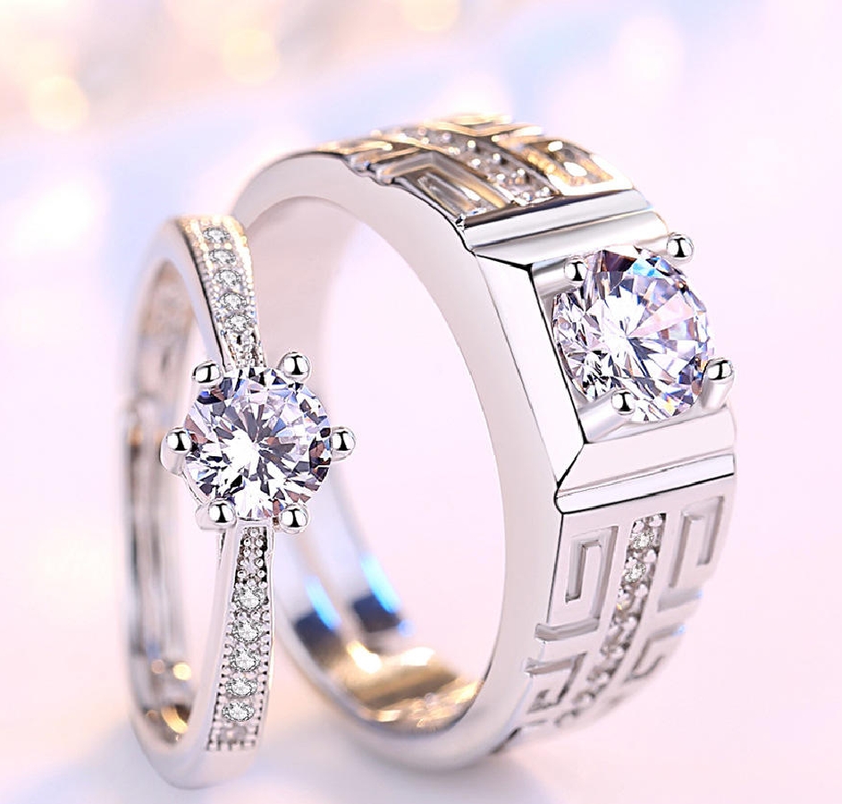 Couple Ring  Engagement Party Casual Accessory
Gift Luxury Jewelry