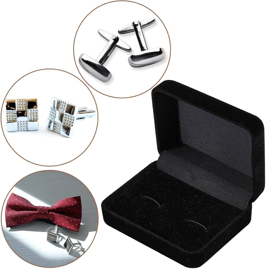Cufflinks Storage Box | High Quality Cufflinks Storage Gift Case | Safe Your Cufflinks in a Best Quality Soft Cloth Material Box (1 Pcs)