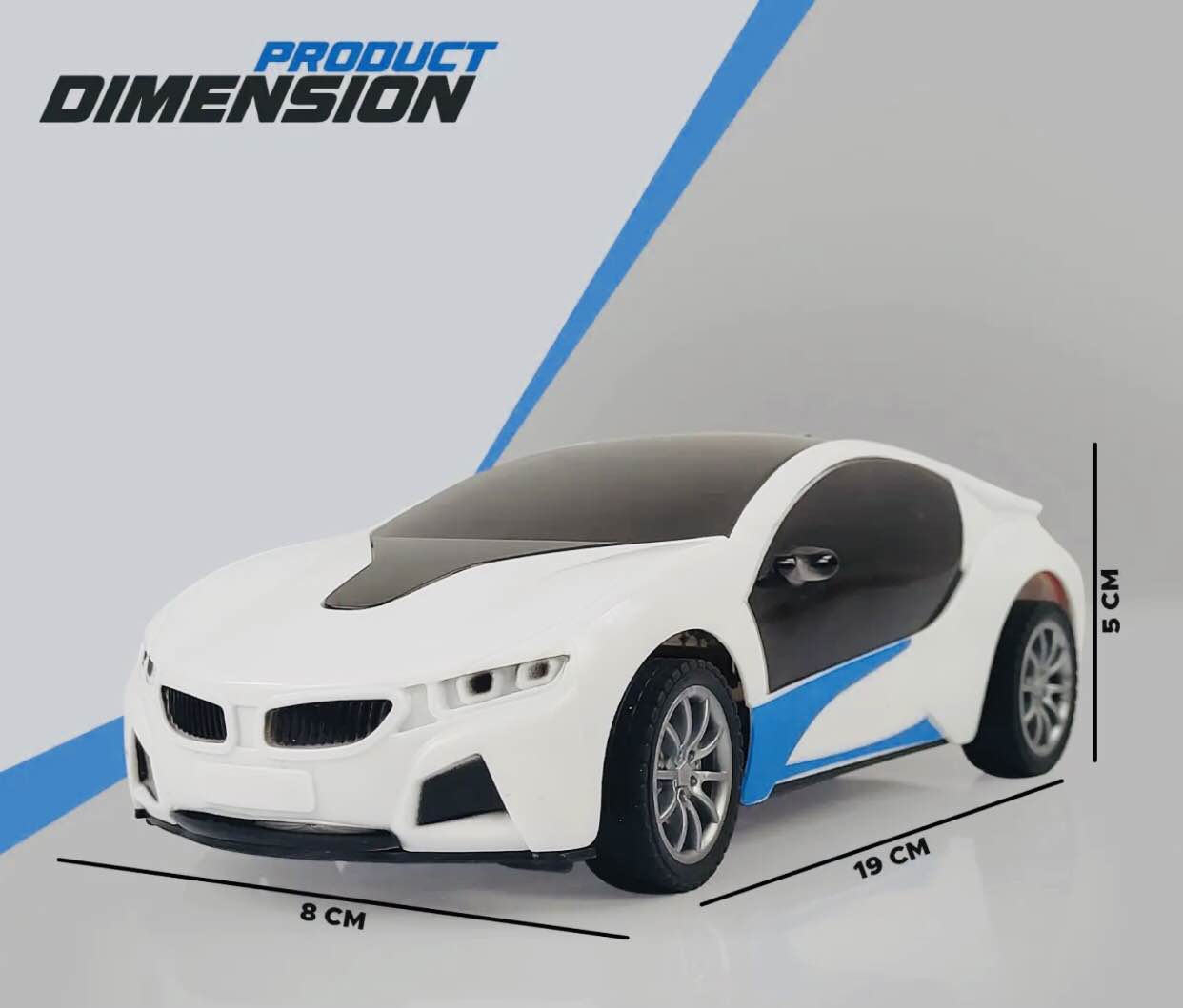 REM control car with 3D lights for kids