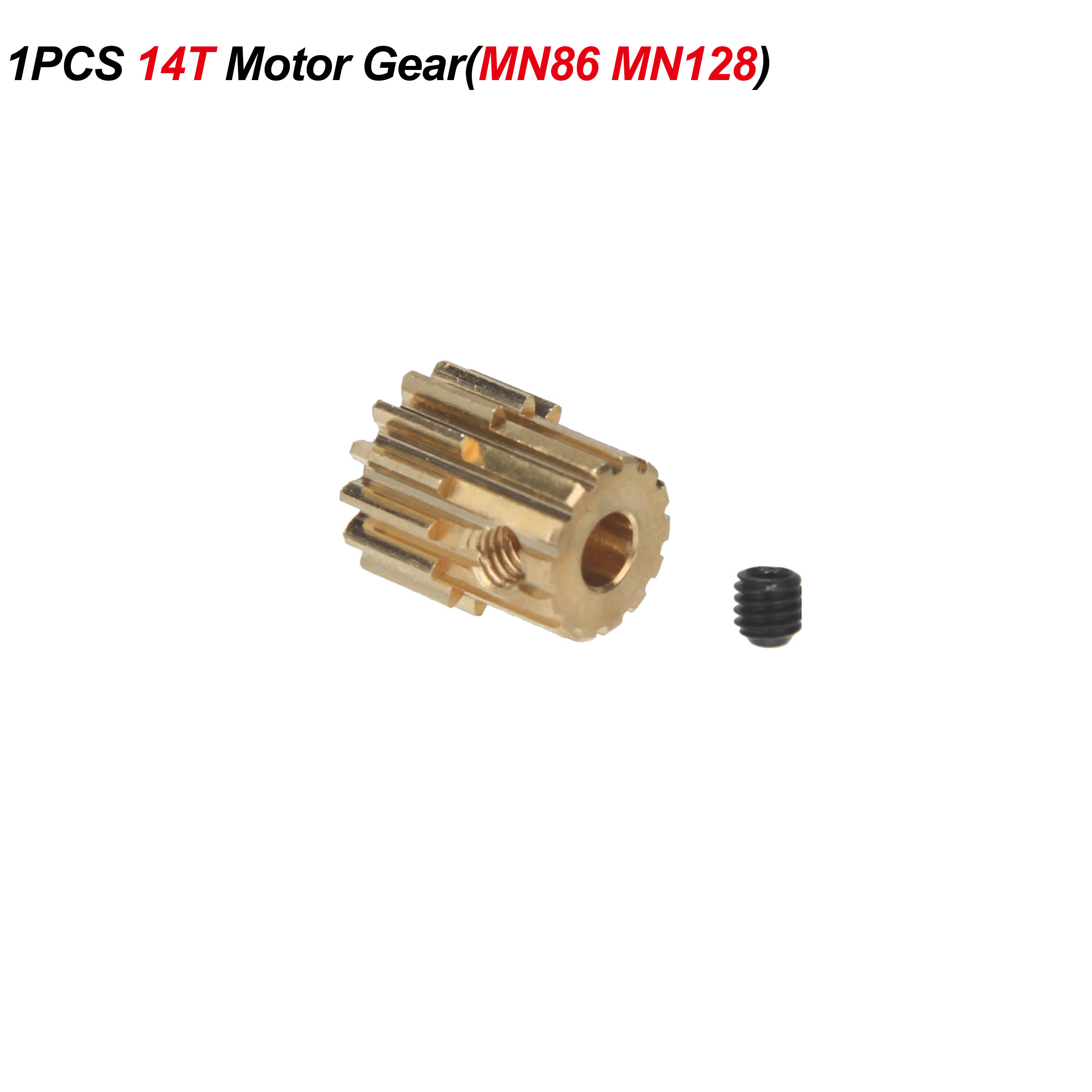 Metal Gear 10T 14T Copper Motor Pinion M0.6 for RC Car Crawler MN Model MN82 MN78 MN99S MN168 MN86 MN128 Motor Parts Accessories