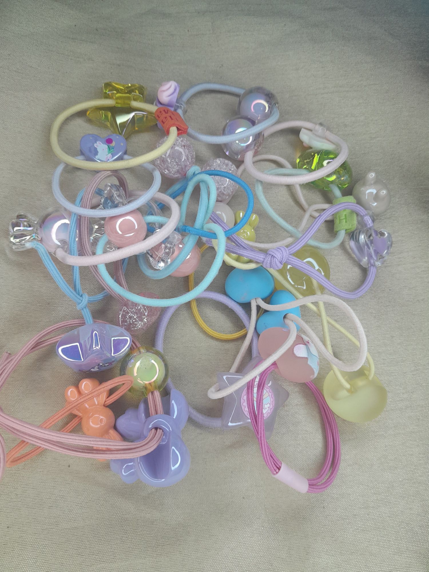 10 pcs beautiful different  cartoons cracter hair ties for baby girls/korean style tiny ties