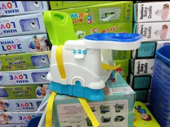 baby dining chair - Booster Seat High Chair With Removable Foldable Toy Tray 3 Point Safety Harness