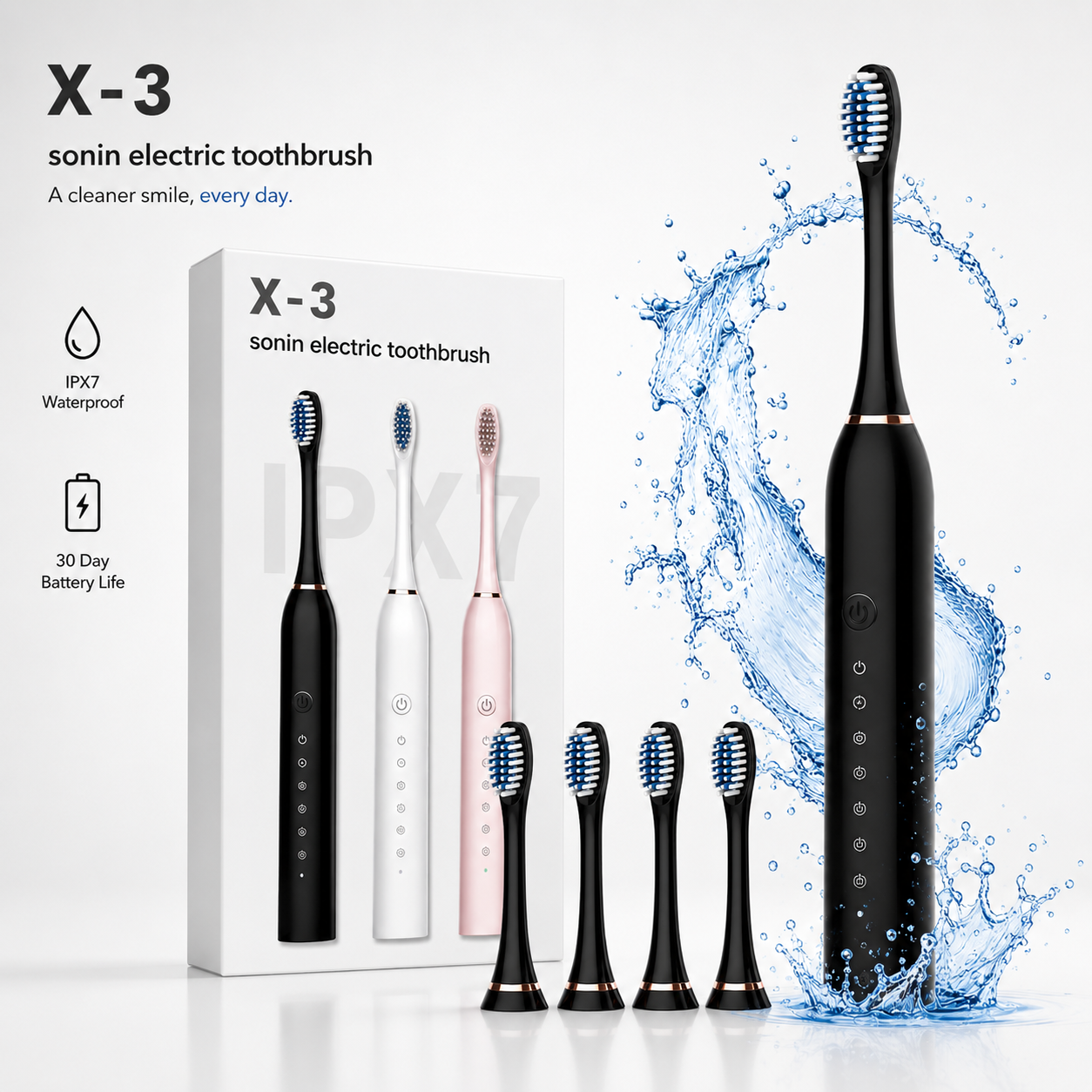 5/6 Modes Electric Toothbrushes for Adults Kids | Smart Timer Rechargeable Whitening Toothbrush IPX7 Waterproof | Tooth brush holder, Small portable brush holders