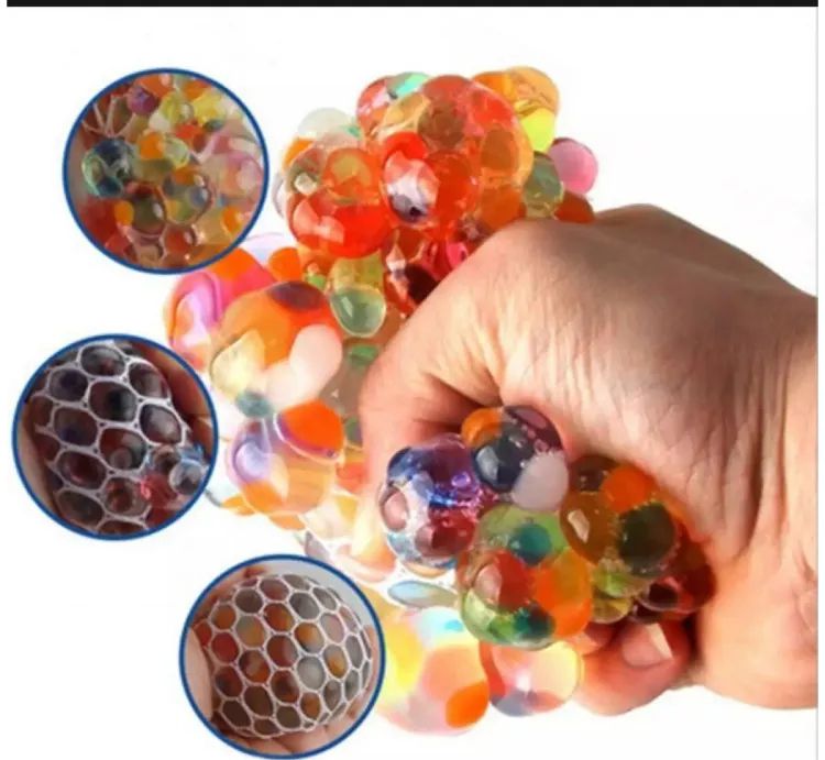 Mesh Squishy Balls Stress Relief Squeeze Grape Balls Relieve Pressure Balls Mesh Squishy Ball Vent Toys Slime Stress Ball Anti Stress Toys