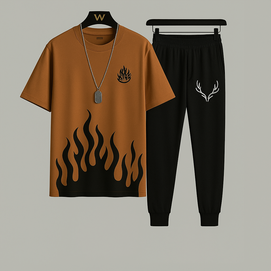 5 Color High Quality Casual Suits for Men Summer Tracksuit for Men's Fine Fabric T-Shirt and Trouser set 2 pieces
