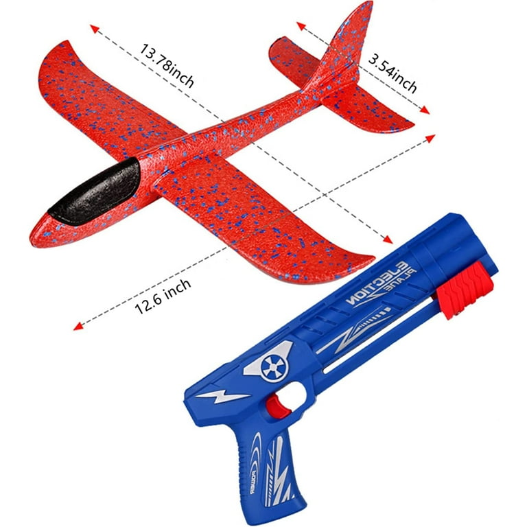 IndusBay Airplane Launcher Gun Toy, Foam Glider Catapult ...