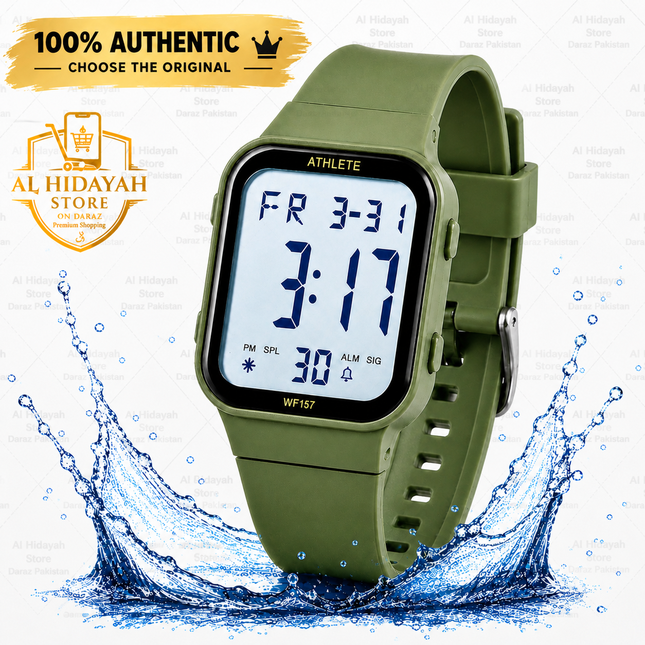 Original ATHLETE & LASIKA LED Digital Sport Watch for Men & Women  Waterproof Unisex Sports Watch  Student Digital Watch  Stopwatch & Alarm Clock  Square Shape Wrist Watch for Boys, Girls, Kids & Teen Age Students  Premium Watch + Box