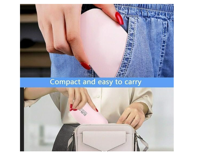 "SUN Mini UV LED Nail Lamp for Gel Polish Drying - Portable Manicure Machine with Sunlight Technology, Not Glaring, Not Black Hand, 6W Power Nail Dryer for Home & Salon Use, Quick Curing Light"