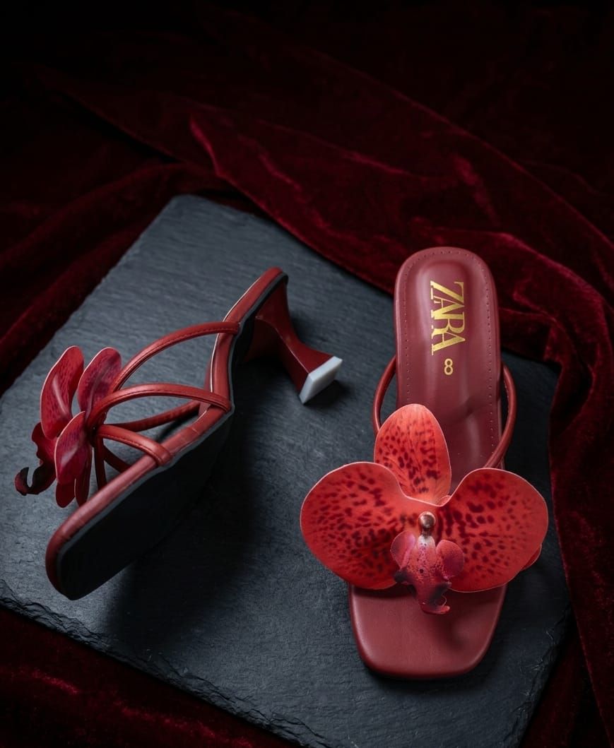 New Style Zara Flowers Heels For Girls&Women