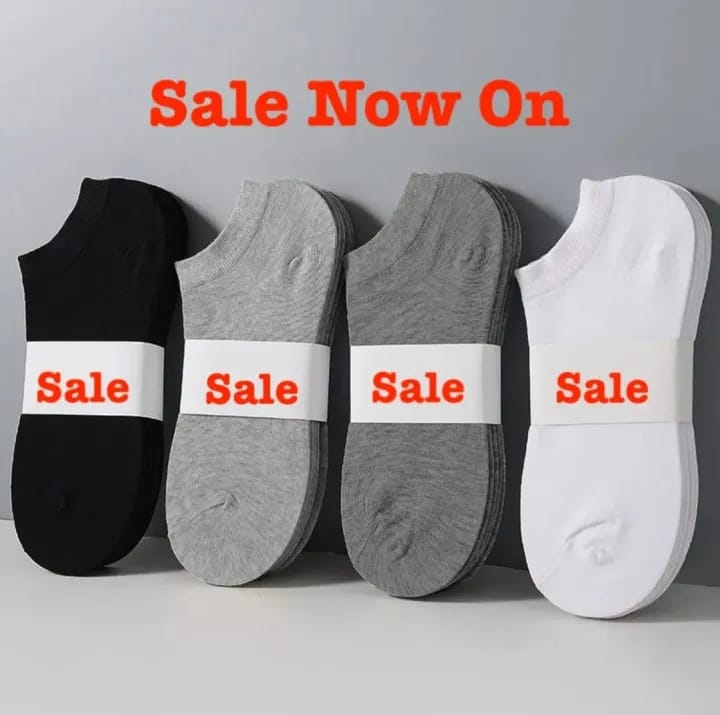 4 Pairs Cotton Ankle Socks For Men Women - 3 Random colors