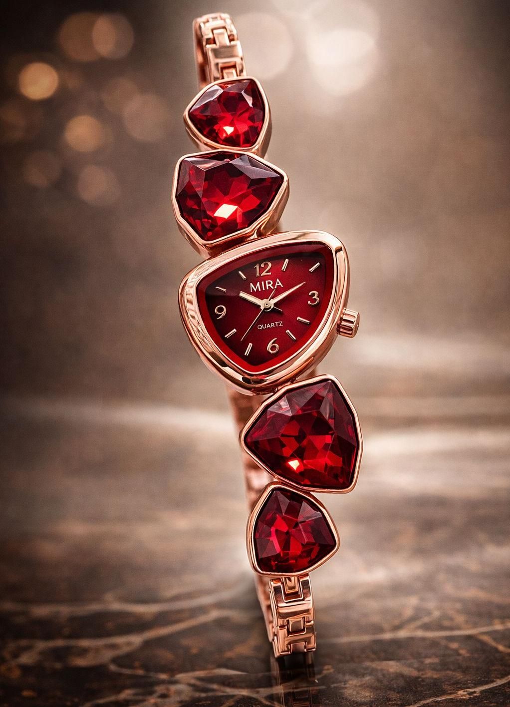 Luxury Diamond Design Women Wrist Watch – Stylish Bracelet Watch for Girls – 5 Color Elegant Stone Strap Watch