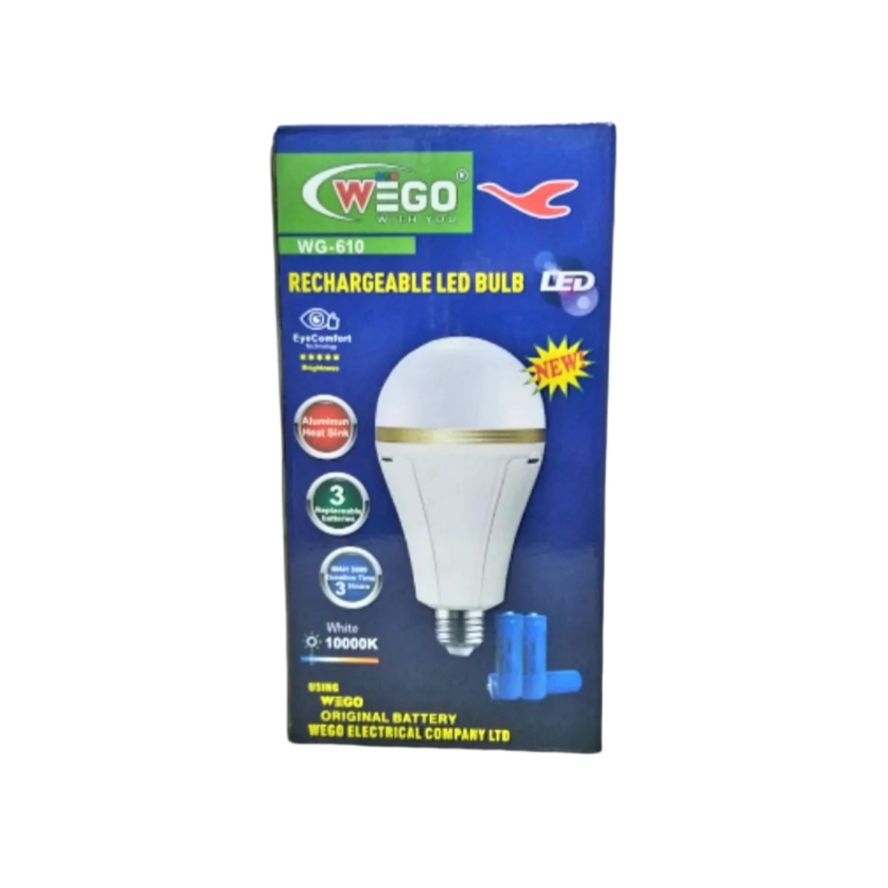 WEGO LED Rechargeable Bulb- Rechargeable Bulb With 3 Replaceable ...