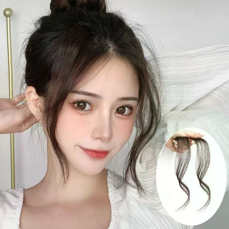 Synthetic 3DAir Bangs Hair Clip-In Bangs Extension Fake Fringe Natural False Bang Topper Hairpiece Invisible Clourse Bang