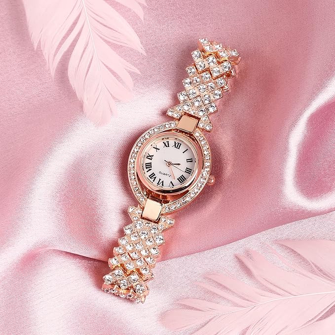 HOT DEALS NO 1 Luxury 2024 Brands Gold Women Quartz Watches Full Diamond Encrusted Seashell Surface Design Fashion Stainless Steel Strap Watch