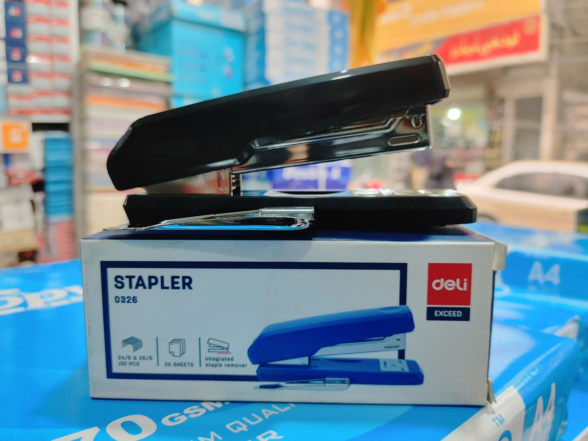 DELI STAPLER EXCEED- 25 SHEETS STAPLER MACHINE (0326) WITH STAPLE ...
