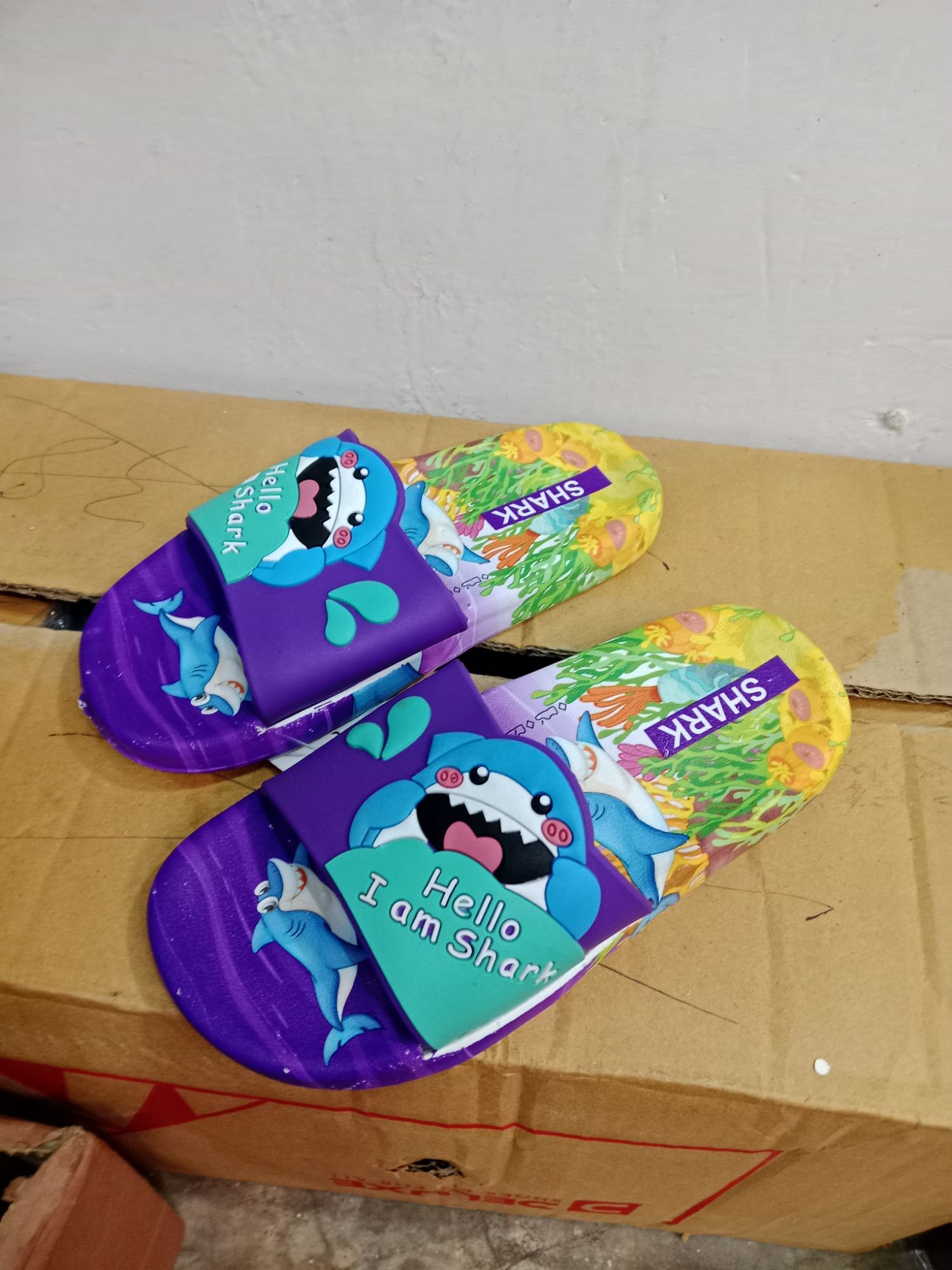shark slippers for boys & girls