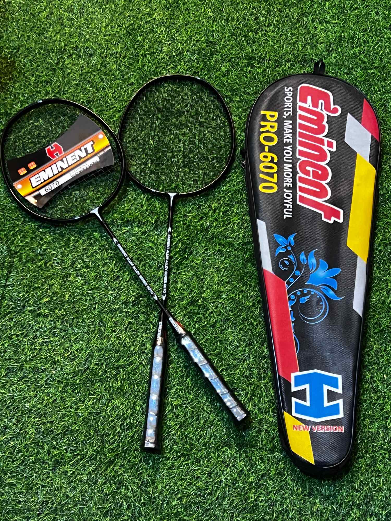 Badminton rackets pair Eminent pro 6070 with Cover
