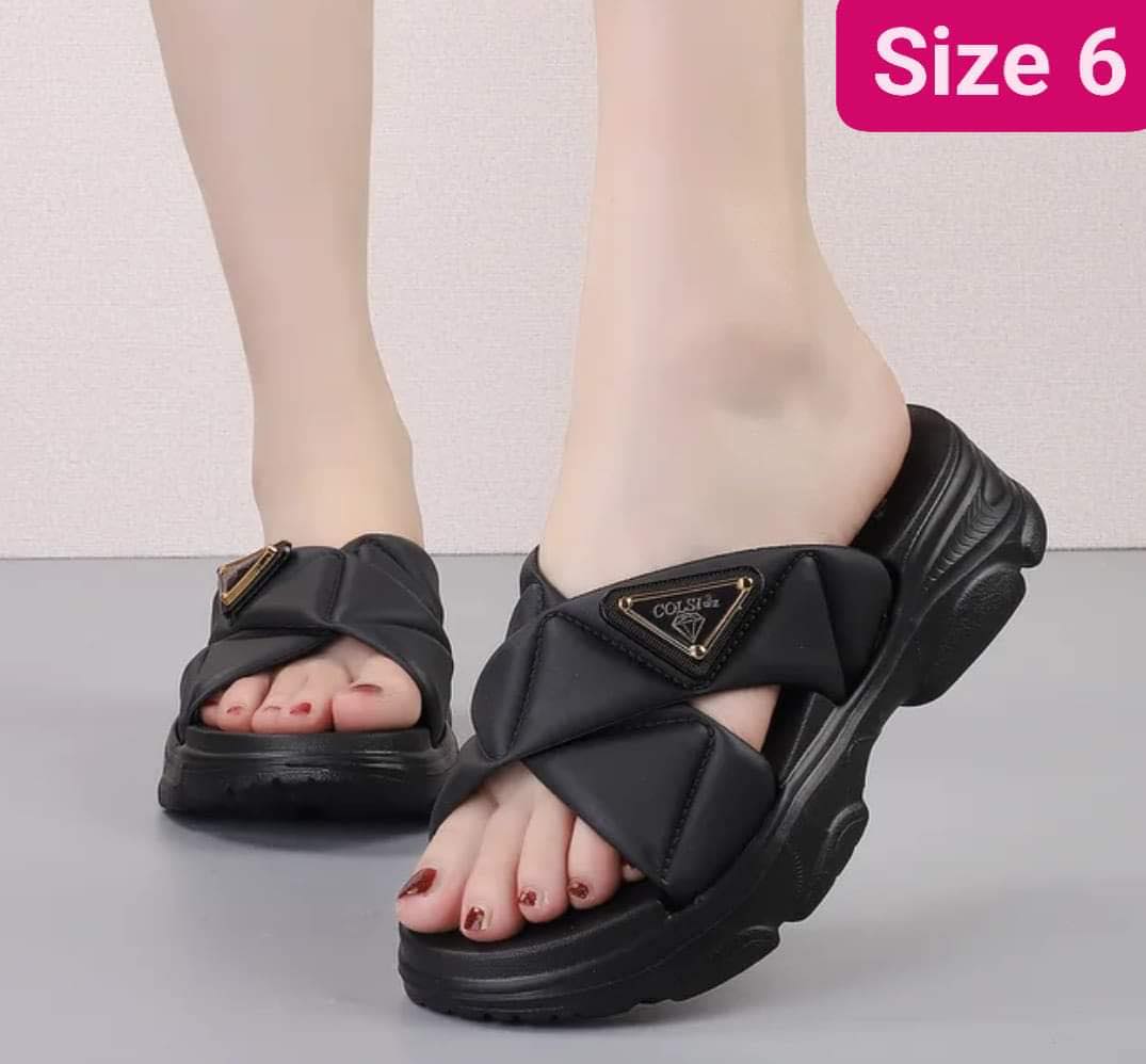 women branded x shape slippers shoes