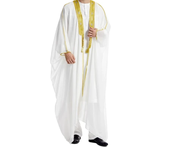 Premium Men's Bisht Cloak - Arab Wedding Dress - Saudi Style Thobe Robe for Eid & Events