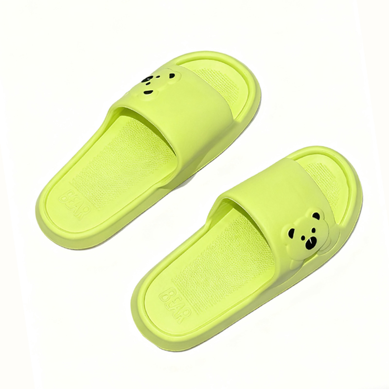 Summer Cartoon Bear Indoor Slippers for Women Lightweight Soft EVA Slides Woman Comfort Home Bathroom Non Slip Slippers