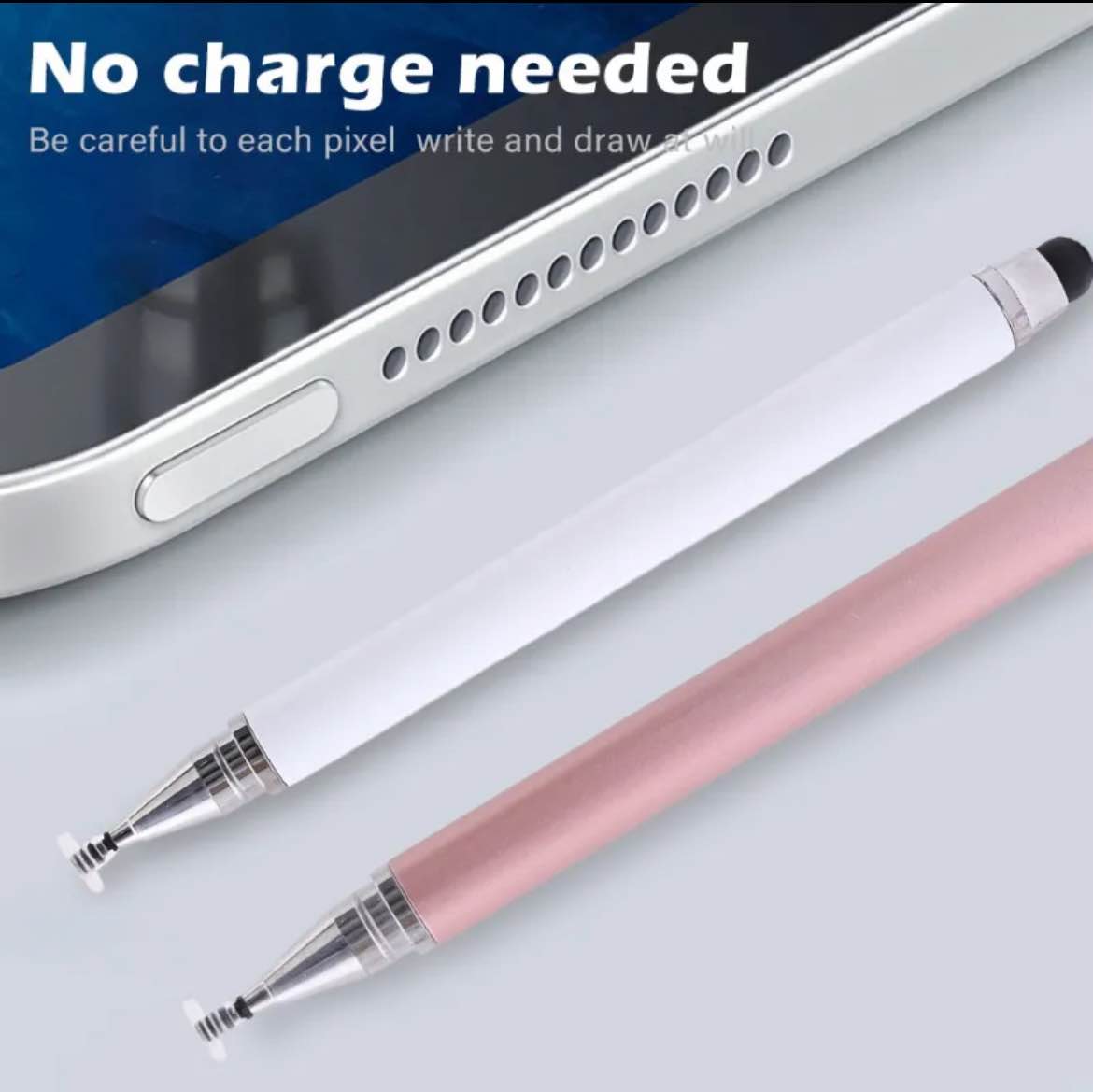 2 In 1 Stylus Pen For Cellphone Tablet Capacitive Touch Pencil For Smart Phone Layor| 2 in 1 Universal Stylus Pen for Tablet Mobile Phone Pad Screen Podazz Double-headed Silicone Disc Drawing Tablet Phone Capacitor Pen
