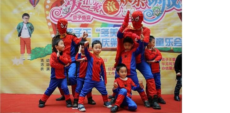 New Spiderman Superman Batman Children Clothing Set Fashion Cosplay Costume Pajamas Set Top+Pent+Mask
