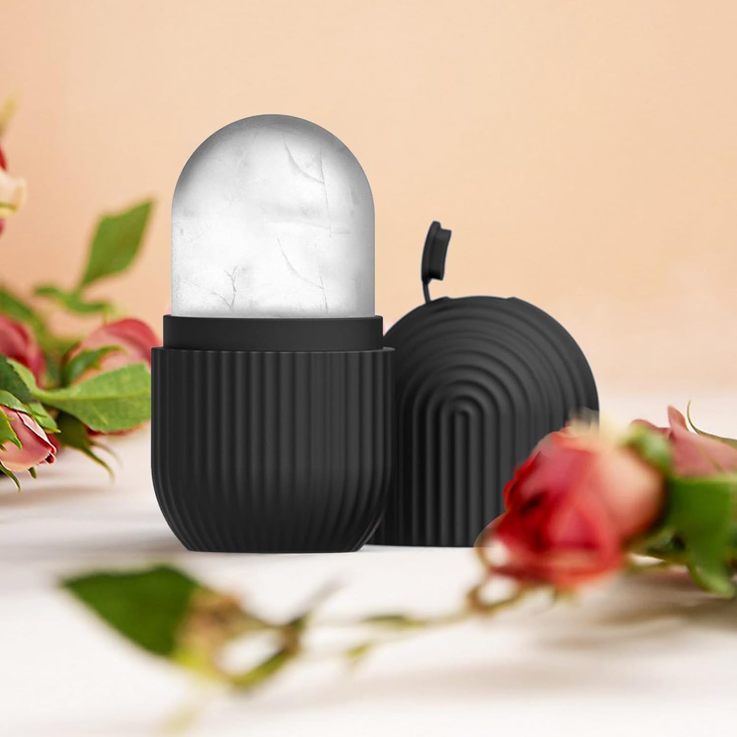 Silicon Beauty Ice Roller Massager for Face, Eyes, and Neck| Reuseable Facial Ice Cube Rollers| Skin Care Massage Tools for Collagen Regrowth, Tone Skin, Shrinks & Tighten Pores, Under Eye Dark Circles, Skin Strengthening, and De-Puff the Eye Area