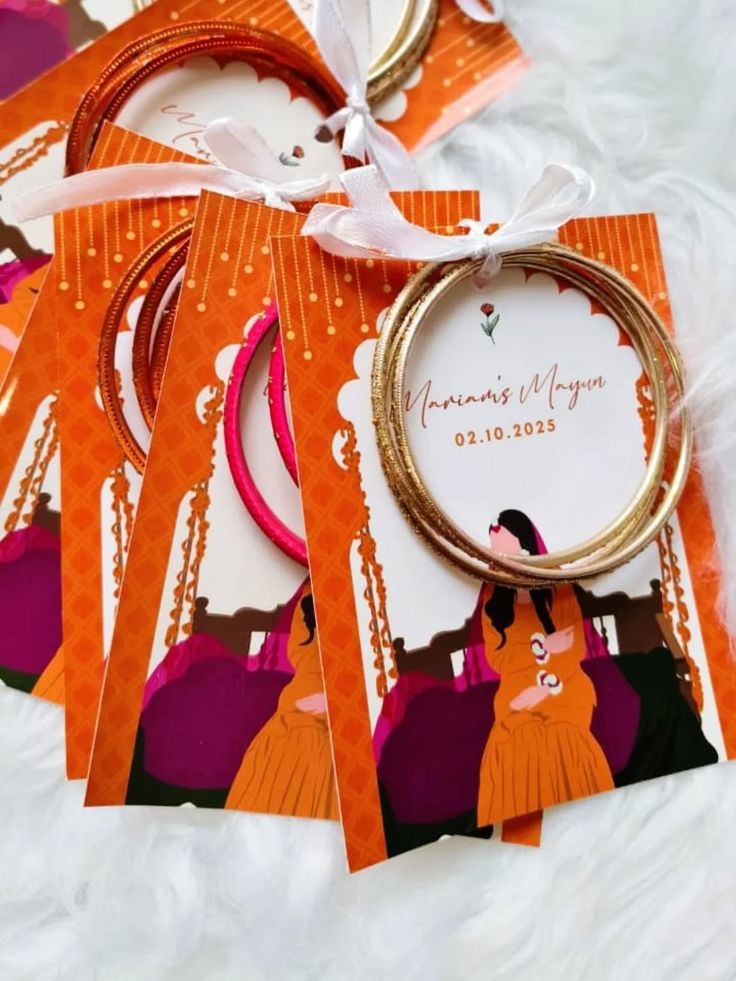Customize Bangle's card for Weeding Mehndi Barat  Etc