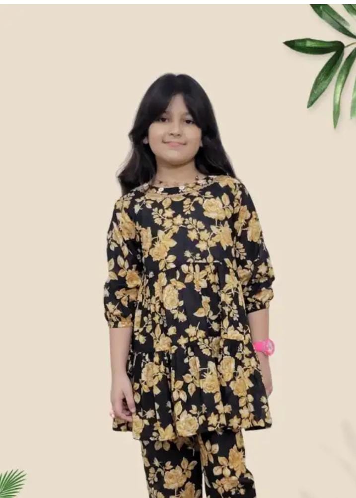 2pcs suit for baby girl 1 year to 12 years shalwar kameez lawn cotton