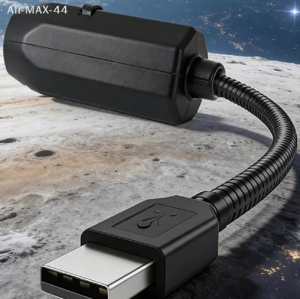 USB Galaxy & Moon Projection Night Light | Mini Flexible USB Projector Lamp | Multiple Slide Patterns | Bedroom, Gaming Room & Home Decor Light