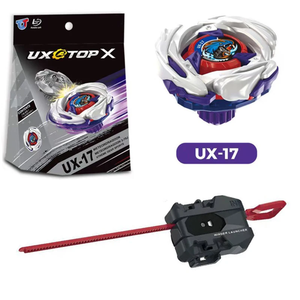 Takara Tomy Bey X UX-17 Starter Meteor Dragoon Battle Top, Juguete Giratorio De Metal Para Combate Con Lanzador