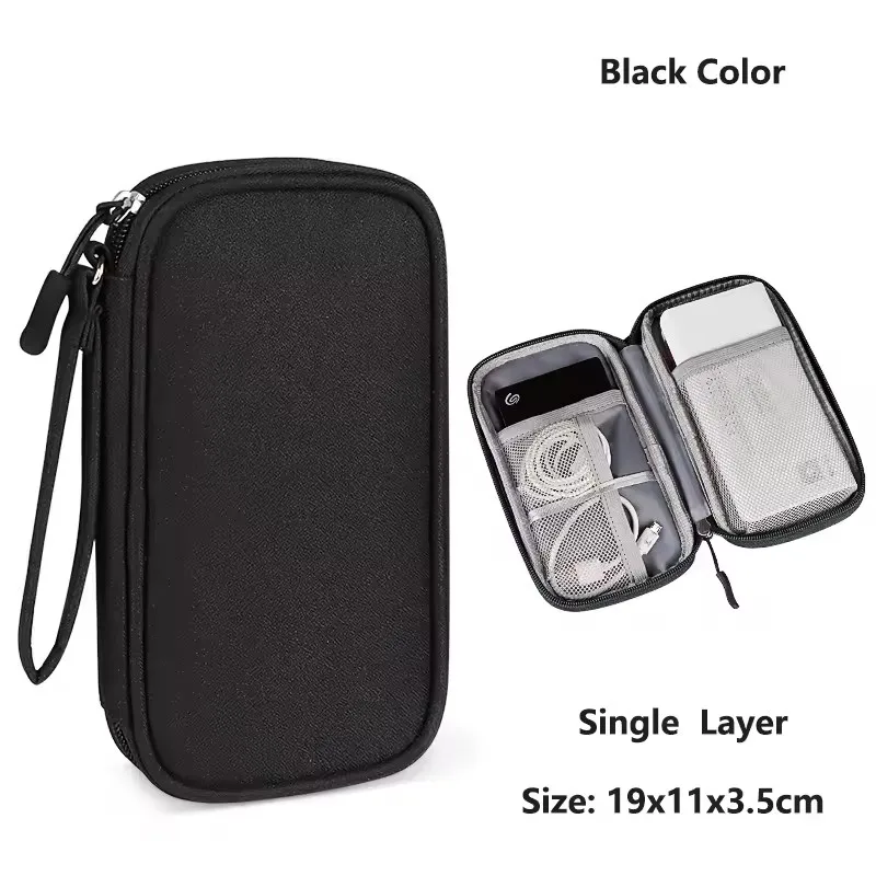Travel Cable Bag Portable Digital Storage Pouch Charger Data Cable USB Bag Organizer Waterproof Electronic Accessory Storage Bag