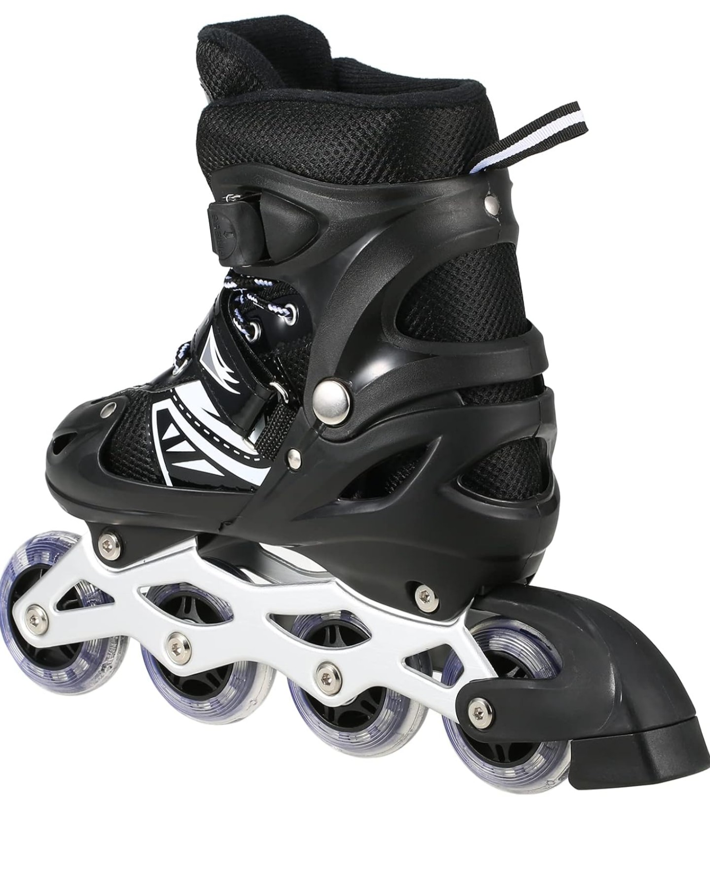Skating Shoes Adjustable Inline Metal Base and Led Wheels